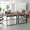 Flash Furniture Redmond 72x36 Conf Tbl w/1in. Thick Dbl Sided Laminate Tbl Top w/PVC and U-Frame Steel Bse, Walnut MT-M7236-WLT-UBF-GG - alternate 1